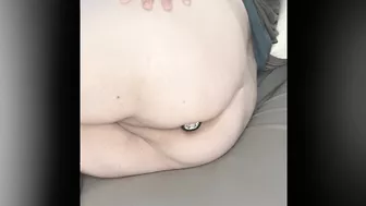 My first video! BBW plays with different toys and struggles to fit glass plug in tight asshole