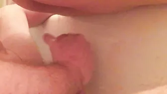 Piss on cock cumshot femdom