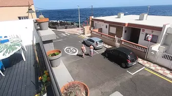 Quick blowjob on our terrace