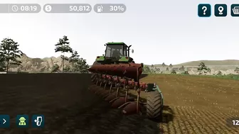 John Deer 4755 plowing in FS23mobile