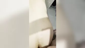 Blowjob and fuck in the bathroom with cum on face