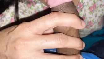 Close up Hindi blowjob