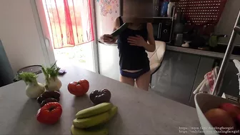 a Milf so hungry for cock that she gets fucked by a cucumber