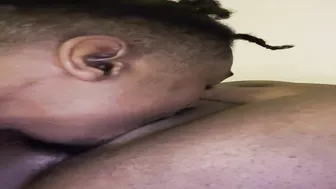 Eating wet Ebony pussy