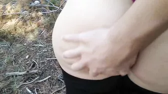 PUBLIC BLOWJOB POV AND FLASHING BOOBS IN THE FOREST