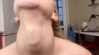 neck fetish strip masturbation show