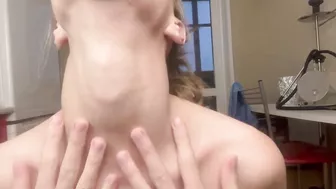 neck fetish strip masturbation show