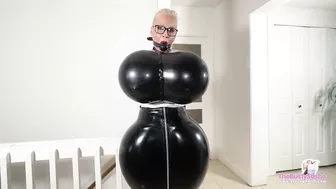 Body inflation dreams in latex (ass and breast expansion)