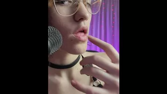 Spit Fetish - ASMR - Goddess D licks on and enjoys an oreo using their ASMR microphone for you