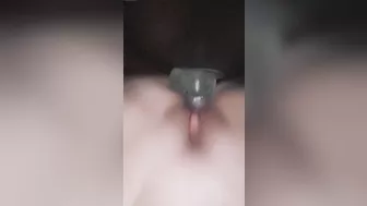 Amazing view of dildo fucking my pussy