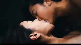 Hot Asian chicks licking each other and milking