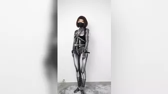 NANA Zentai and rainwear get Vibrators orgasm