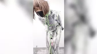 NANA Zentai and rainwear get Vibrators orgasm