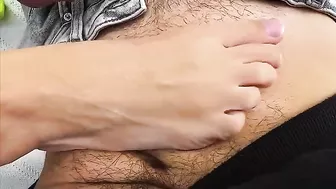 foot job in the park with pedi socks ???? try not to cum ????