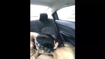 lesbians play with dildo in the car