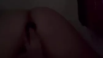 Latino Puts Dildo in her ass