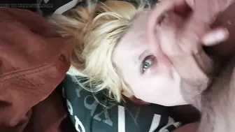 Petite Cock Slut Rough Head Fuck with Cumshot in Mouth Swallow