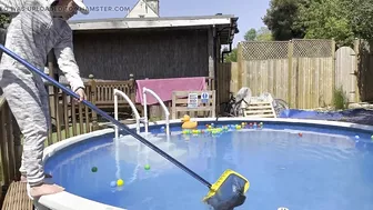 Onesie Wetlook in the Pool