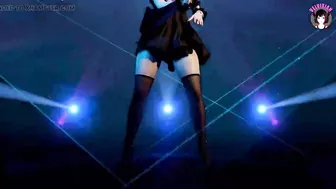 Sexy Asian In Black Dress Dancing (3D HENTAI)