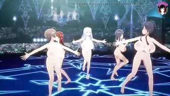 5 Girls Dancing With Gigantic Tits (3D HENTAI)