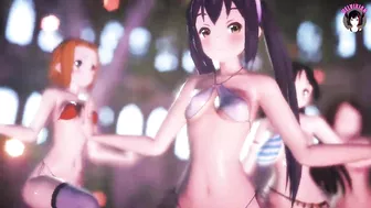 K-On! - Full Team - Sexy Nude Dance (3D HENTAI)