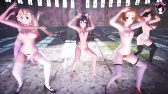 K-On! - Full Team - Sexy Nude Dance (3D HENTAI)