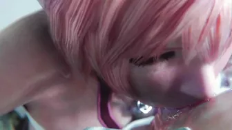 Serah Farron face blowjob 3d