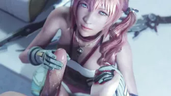 Serah Farron face blowjob 3d