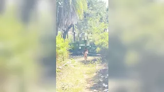 Nude walk in the jungle