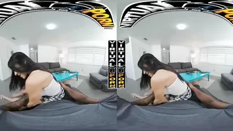 VIRTUAL PORN - Sadie Pops Her Pussy For Jay Bangher's Big Black Cock In VR