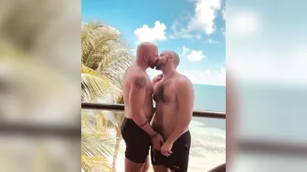 Stepdad and stepson make out