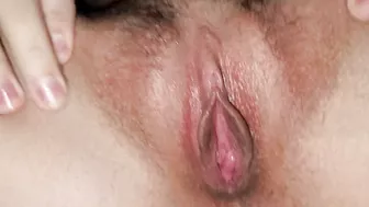 Finger fucking and closeup of a tight teen pussy