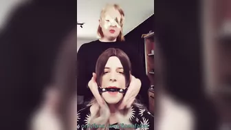 Mistress Fiona and Her cute sissy slave (phone footage)