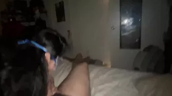 Latina late night blowjob