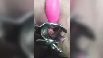 close up speculum and internal veiw of squirting