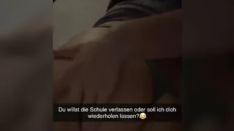 Teacher wants to cheat with Guy in Classroom Snapchat German