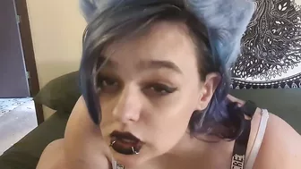 Eye rolling orgasms begging for daddy, dumb onlyfans kitten girl misses daddy