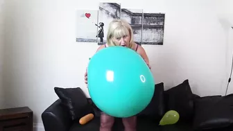 Mature Big Balloon Popping Fetish