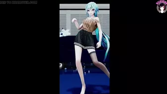 Sexy Miku In Hot Skirt Dancing (3D HENTAI)