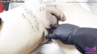 Korean femdom tattoo testicle human pig