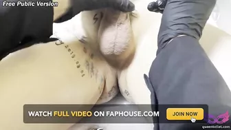 Korean femdom tattoo testicle human pig