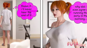 Futa3dX - Hot Futa Redhead Tries Her BEST To HIde Her MASSIVE COCK