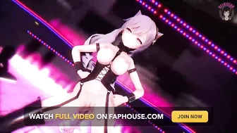 Genshin Impact. Sexy Girl in Cat Girl Costume Dancing