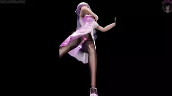 Genshin Impact. Dance in Sexy Pantyhose and Bottom Camera Angle