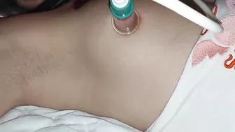 Lactating Out Of Her Petite Tits While Pumping Up Her Nipples and Titties With Cupping Cups PART 1