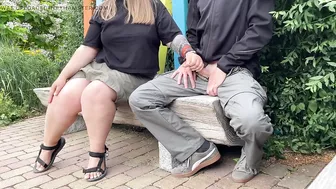 Mother-in-law. Cum for me in the park on a bench