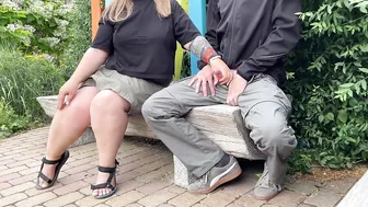 Mother-in-law. Cum for me in the park on a bench