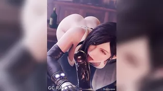 Tifa Lockhart oral creampie & Footjob (GC RAW) [Final Fantasy]