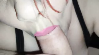 Stepsister close up blowjob