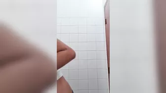 A quick one in the bathroom... (Real Lesbian Amateur)